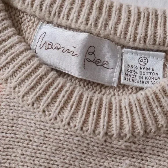 Sweet 80s floral intarsia sequined longline sweater‎ - Picture 4 of 8